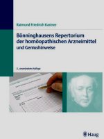 Bönninghausens Repertorium der homöopathischen Arzneimittel