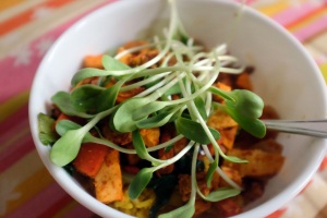 Salat mit Sprossen Salat mit Sprossen