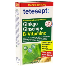 TETESEPT Ginkgo Ginseng+B-Vitamine Tabletten